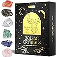 Wyspell Taurus Crystal Set - 6 Raw Taurus Crystals and Healing Stones - Zodiac Gifts for Women - Birthday Gifts for Women - Astrology Gifts for Women - Zodiac Crystal Set