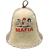 Wool Sauna Hat for Men and Women Mafia Protect Hair - Sauna Cap for Men - Banya Hat for Men - Felt Sauna Hair Protector - Home Sauna Accessories Luxury - Portable Sauna Head Cover Grey