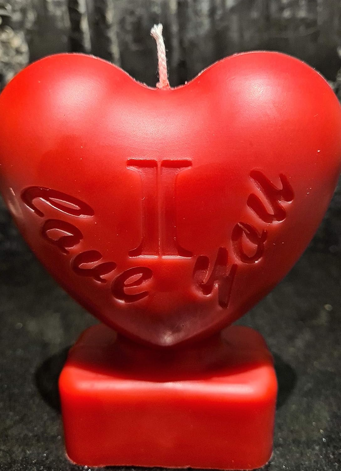 Love Candle, I love you, Heart Candle, Rose, Large, Big Heart, Scented