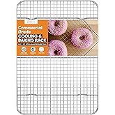 PriorityChef 18/8 Stainless Steel Cooling Rack, Heavy Duty Baking Rack For Oven Cooking, Fits Quarter Sheet Pan, Wire Rack Fo