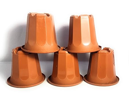 Amishi Blissful Decors Terracotta Plastic Flower Pots (Planters) | Gamla | Planters for Home, Indoor, Garden & Balcony D