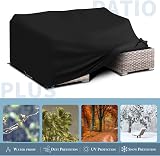 PATIO PLUS Garden Furniture Cover 170x94x71cm PU Coating 600D Oxford Black view 6