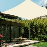 Teynewer 2x2m Square Sun Shade Sail UV 98% Waterproof Cream view 5