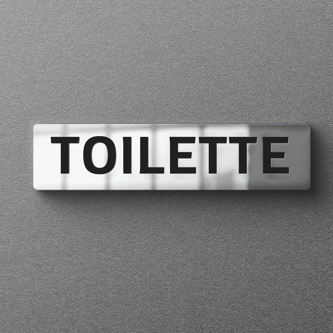 Sign toilet toilet plate bathroom in methacrylate silver color Mirror for toilet toilet bathroom mm 180x43x3