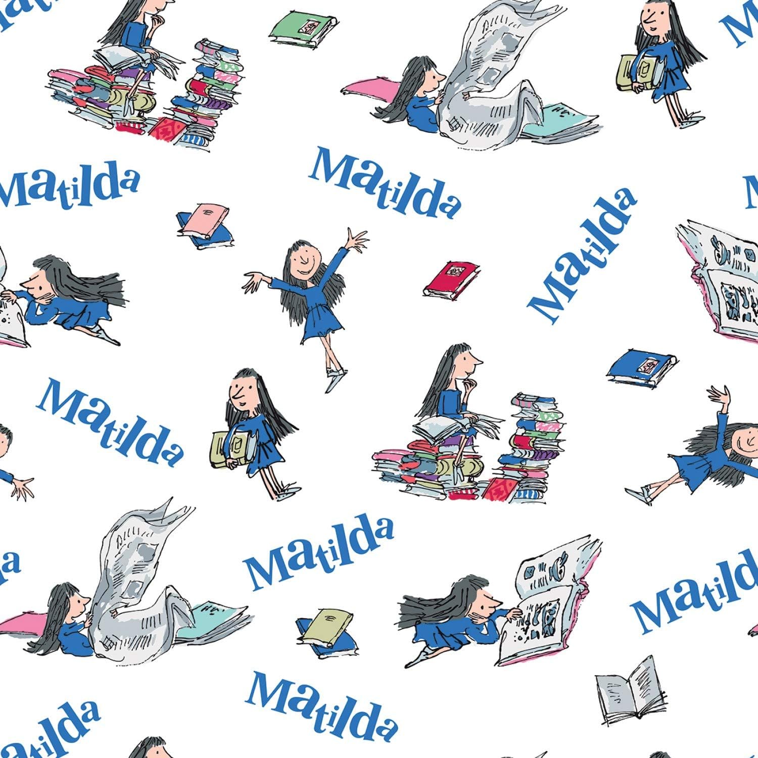 Matilda Fabric - RBF903 Matilda Main White - by 0.5 Metre - by Riley Blake - 100% Cotton (RBF903 Matilda Main White)
