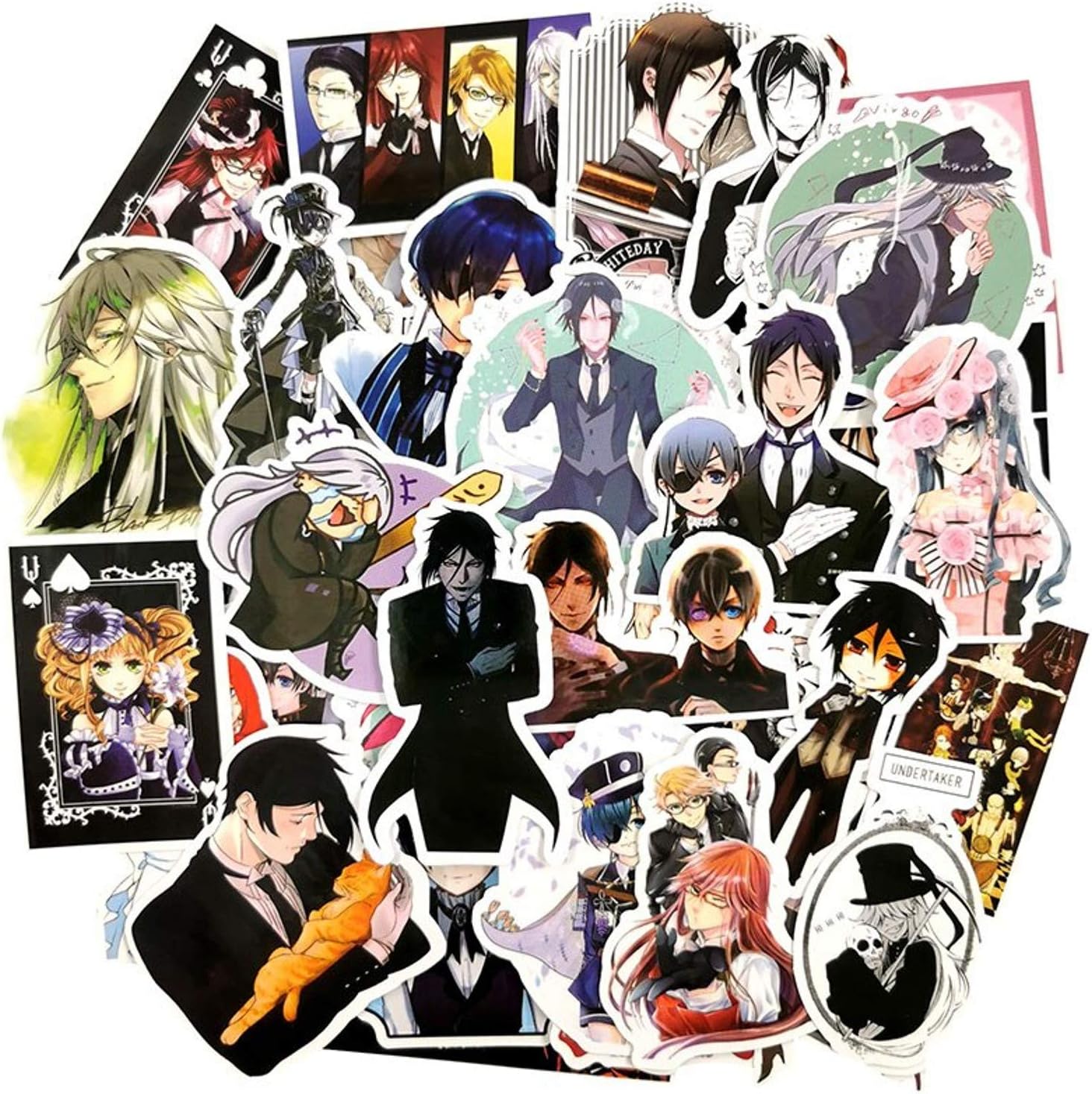 A Lot Of Concessions 50 Pcs Japan Anime Black Butler Sticker For Suitcase Fridge Laptop Poster Stickers Waterproof For Wholesale Dnoodlehousespid Com