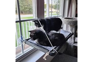 UKOSNA Cat Window Perches,Cat Window Hammock Cat Hammock Cat Bed Window Cat Window Seat Safety Cat Shelves Space Saving Window Mounted Cat Seat for Large Cats Cat Products Birthday Gifts Presents