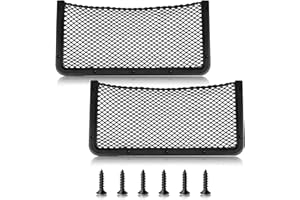 2 Pieces Large ABS Plastic Frame Car Storage Net Bag Phone Car Mesh Net Holder RV Storage Boat Cargo Pocket Organizer Framed 