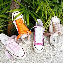 Booyckiy Flat Colorful Satin Ribbon Shoelaces