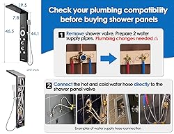 ROVOGO No Battery Needed Shower Panel System with