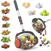 RIFPOD Acorn Picker Upper Roller with Foot Release Nut Gatherer | Adjustable Aluminum Handle, Ergonomic Grip and 1 Gal Bag for 3/4"-1.5" Walnuts, Pecans, Sweet Gum Balls and Golf Balls