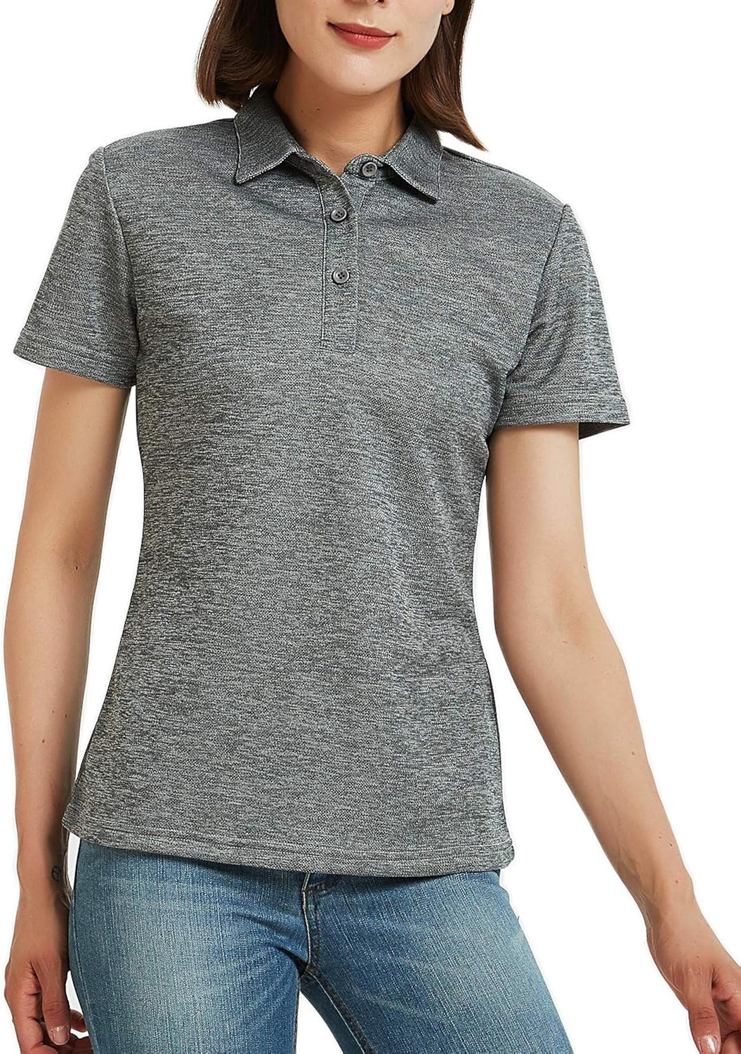 Safort Women Shirt/Polo Shirt, 2 Clothes Length for Regular/Tall, UPF 50+ UV Sun Protection Clothing, Short Sleeve T-Shirt: Clothing