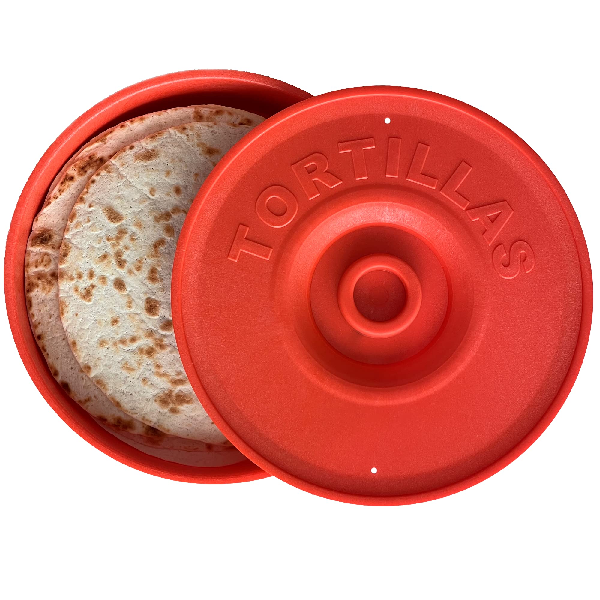 A TODA LECHE Mexican Tortilla Warmer - Tortilla Holder for Keeping Tortillas Warm - Tortilla Keeper for Taco Tuesday - Fajita Set - Burritos - Mexican Tacos - 8,5 inch (Red)