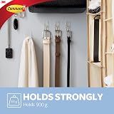Command Wire Toggle Medium Hook Pack of 6 with 8 Adhesive Strips Transparent view 4