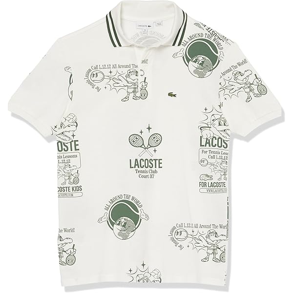 トップス Lacoste timeline Amazon.com: Lacoste Kid's Short Sleeve Stacked Timeline Croc