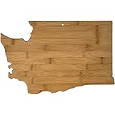 Totally Bamboo Washington State Shaped Bamboo Serving and Cutting Board