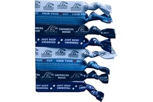 Sportigift 8 Piece Swimming Hair Elastic Set - Hair Accessories for Girls, Women, Coaches, Teams, Swim Meets - MADE in the USA