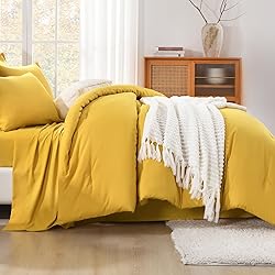 Litanika Comforter King Size Set Mustard Yellow - 7