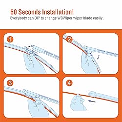 WOWIPER Silicone Windshield Wiper Blades with Rear