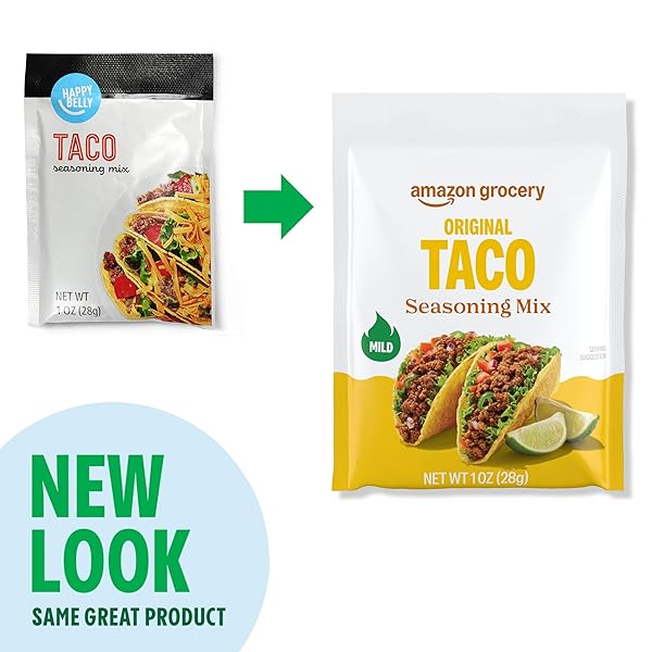 AMAZON GROCERY, TACO SEASONING MIX, MILD HEAT, 1 OZ