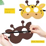AOOTUERL 12pc Kids Animal Felt Masks Jungle Theme Party Costume Favors view 4