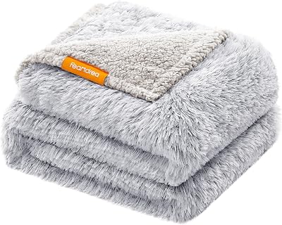 Feandrea Waterproof Reversible Dog Blanket 152 x 127 cm Grey Ombré XL