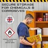 Horison Industries COSHH Cabinet Yellow Fireproof Flammable Storage view 3