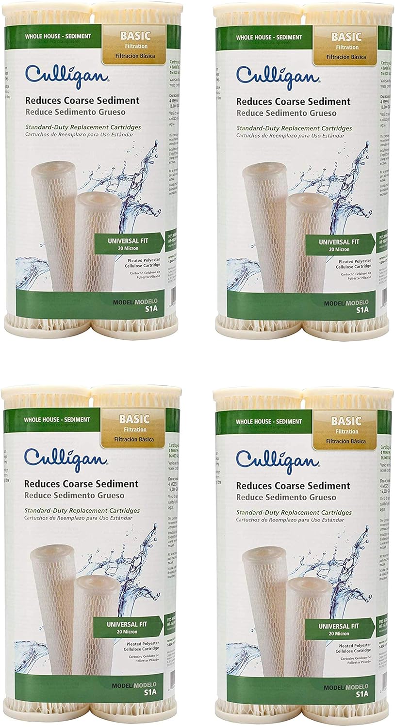 Culligan S1A Whole House Standard Water Filter, 16,000 Gallons, 4 Pack: Home & Kitchen