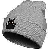 Funny Embroidered Beanie Hat for Men and Women Cute Soft Washable Winter Cuffed Knit Cap Gifts