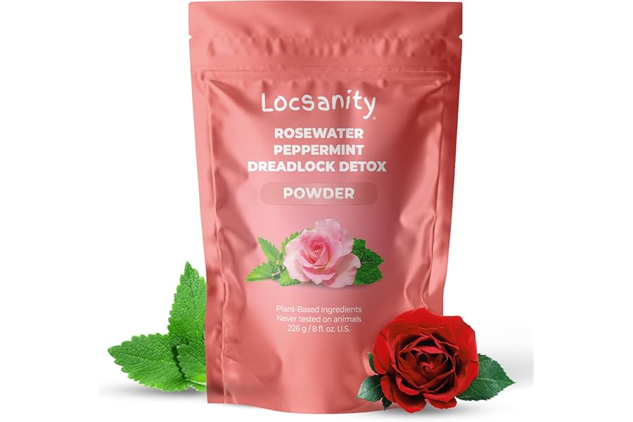 Locsanity Dreadlock Hair Scalp Detox – Deep Clean Dreadlock Powder, Cleansing Conditioner – Natural Hair Cleanser for Build Up – ACV Alternative, Loc Care and Maintenance Products