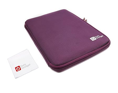 DURAGADGET Lila Hard Case Mikrofasertuch – passend für Clementoni Clempad 6+ Plus (Android 5.0) Lern-Tablet