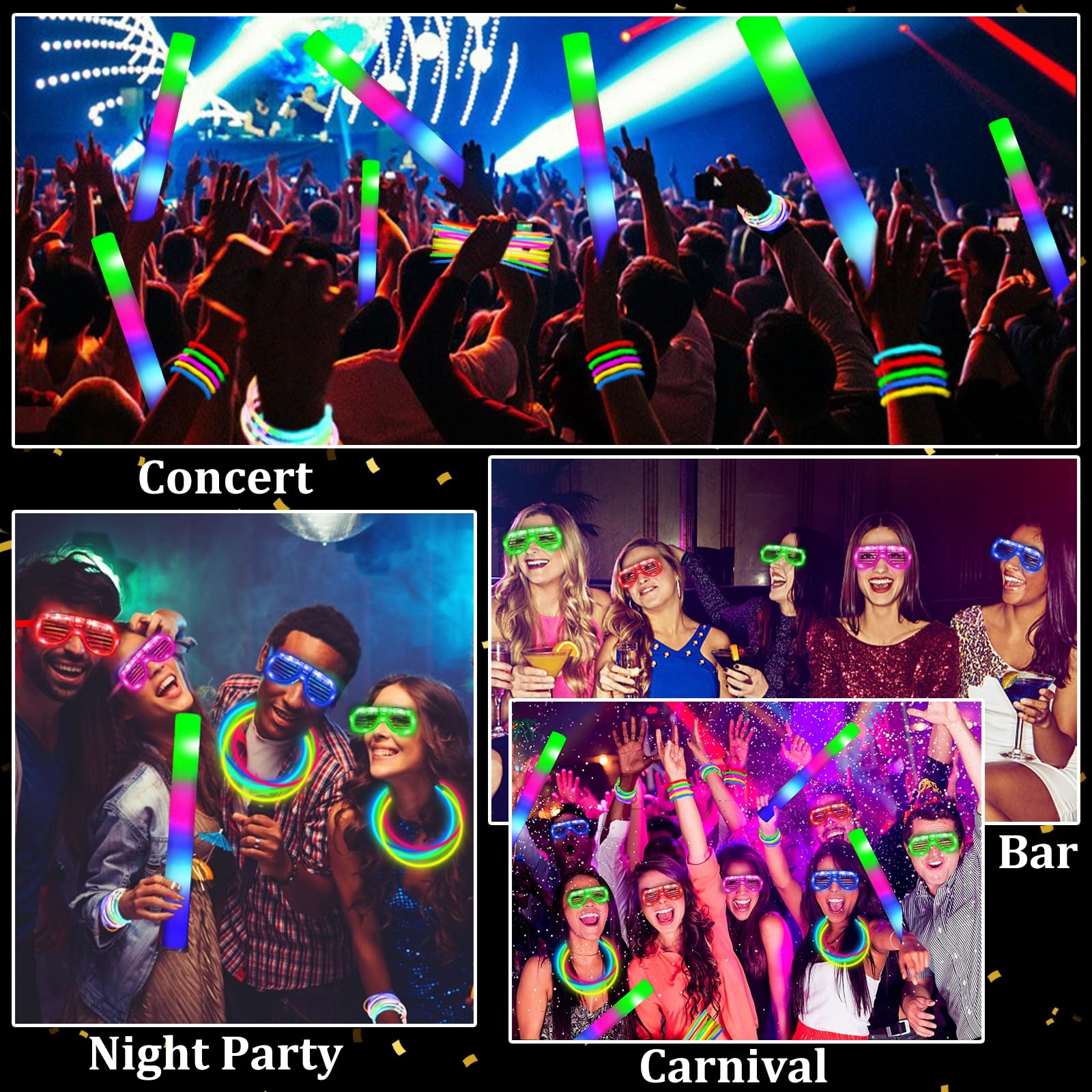 Camlinbo 148 PCS Glow in the Dark Party Supplies- 24 Pcs 16