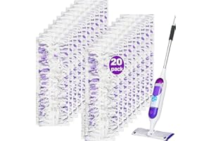 Pure Realm 20 Count Disposable Power mop Pads Compatible with Swiffer Power mop Refills and PowerMop Wood Mop, Multi-Surface swiffer Wet Pads Refills Replacement Use for Floor Cleaning