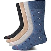 Tommy Hilfiger Men's Reinforced Heel Cotton Dress Socks (4-Pack)