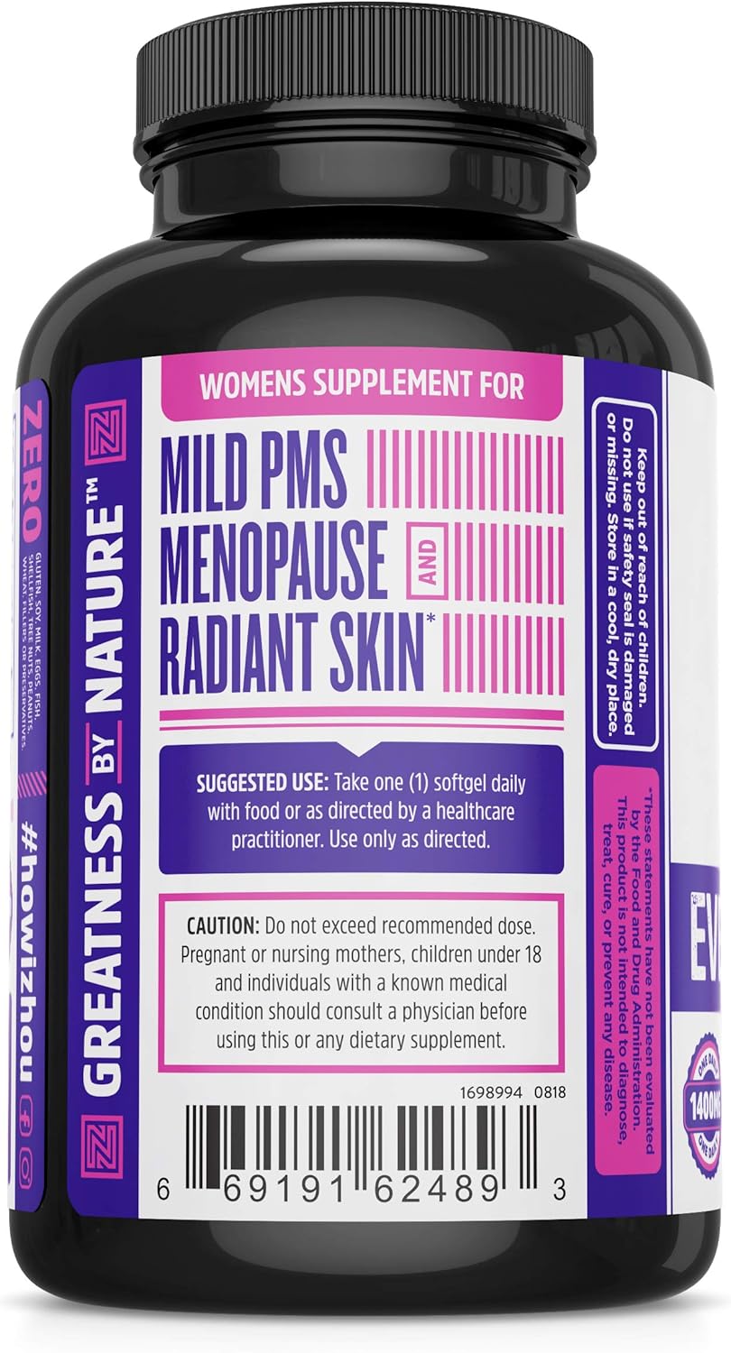 Evening Primrose Oil Capsules Supports Hormone Balance for Women, PMS