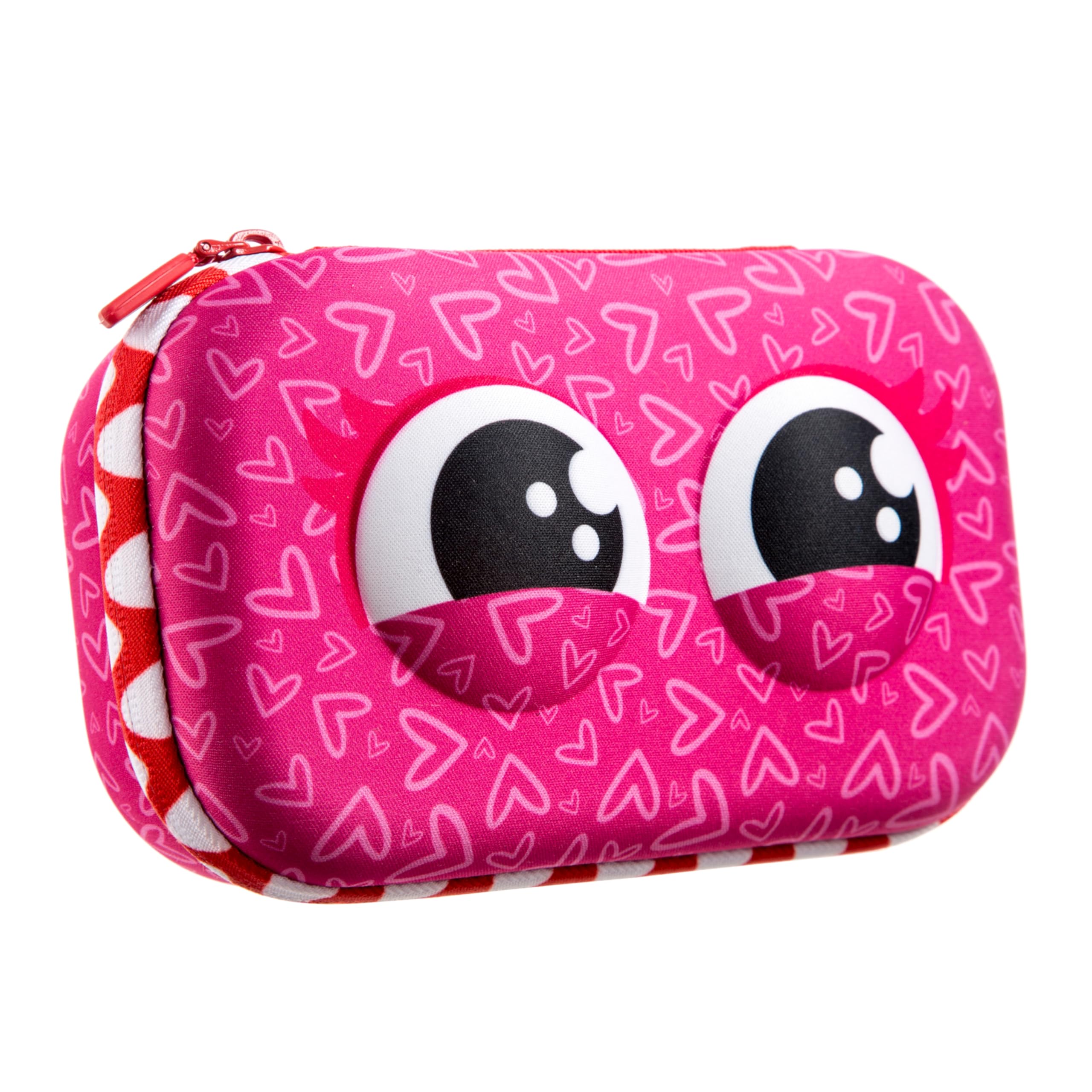 ZIPIT Wildlings Pencil Box for Girls, Large Capacity Fun Pencil Case for School, Stationery Organizer Box, Pink