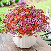ZFProcess Artificial Flowers Faux Plants Outdoor Fake Flowers Spring Decor,12 Bundles Realistic Plastic Plant Colorful Daisy UV Resistant for Porch Patio Home Yard Garden Window Box Pot Planters