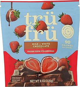 Tru Fru, Frozen Strawberries White And Milk Chocolate, 8 Ounce