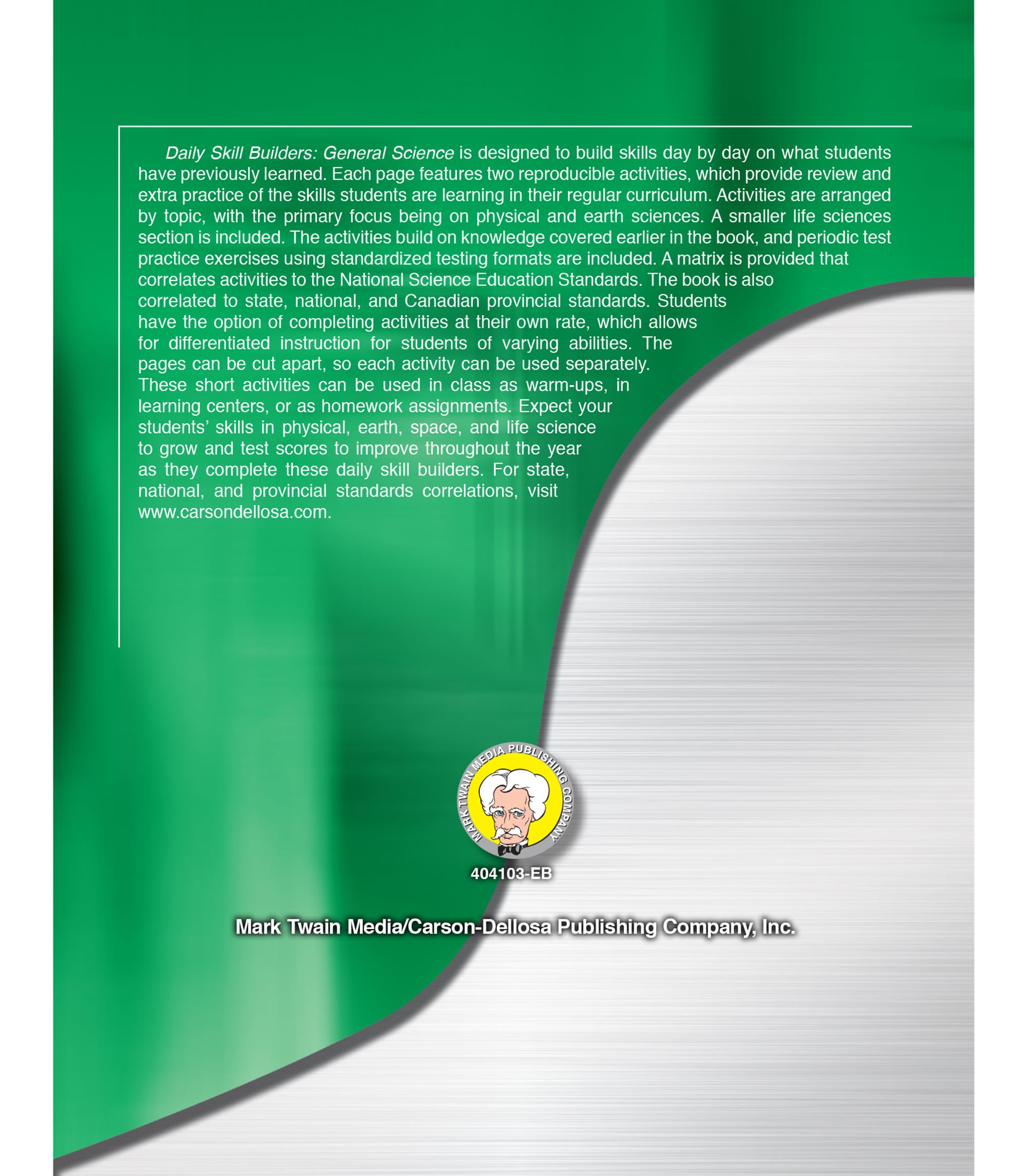 Mark Twain Grades 5-8 General Science WorkBook, Solar System, Weather, Energy, Natural Disasters, and Biology Textbook, Classroom or Homeschool Curriculum (Volume 3) Mark Twain Grades 5-8 General Science WorkBook, Solar System, Weather, Energy, Natural Disasters, and Biology Textbook, Classroom or Homeschool Curriculum (Volume 3) Paperback