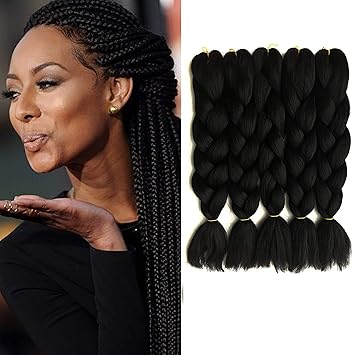 Amazon Com 5pcs Lot 24 Inch Black Jumbo Ombre Braiding Hair