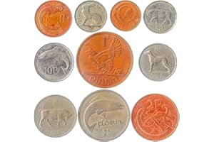HOBBY OF KINGS Ireland 10 Mixed Coins | Penny | Pence | Irish Currency | Harp | 1969-2001