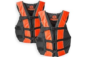 HARDCORE WATER SPORTS Hardcore Life Jacket 2 Pack Paddle Vest for Adults; Coast Guard Approved Type III PFD Life Vest Flotation Device; Jet ski, Wakeboard, Kayak; Ideal Extra Pontoon Boat Life Jacket