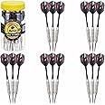 Fat Cat Darts Set in a Jar: Steel Tip Darts with Storage/Travel Container, 20 Grams (Pack of 15, 21 and 27 Darts)