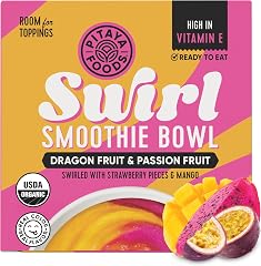PITAYA FOODS Organic Passion Fruit Dragon Fruit Swirl Bowl, 8 FZ