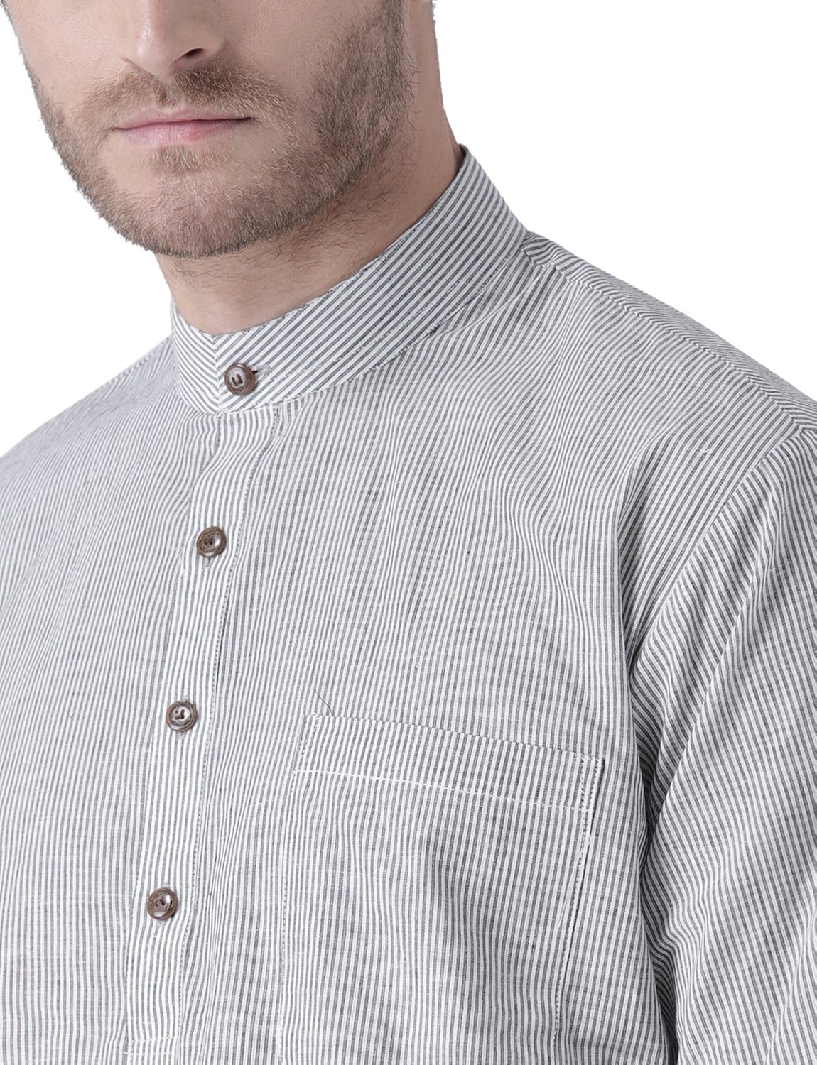 mohanlal sons light grey cotton kurta pajama