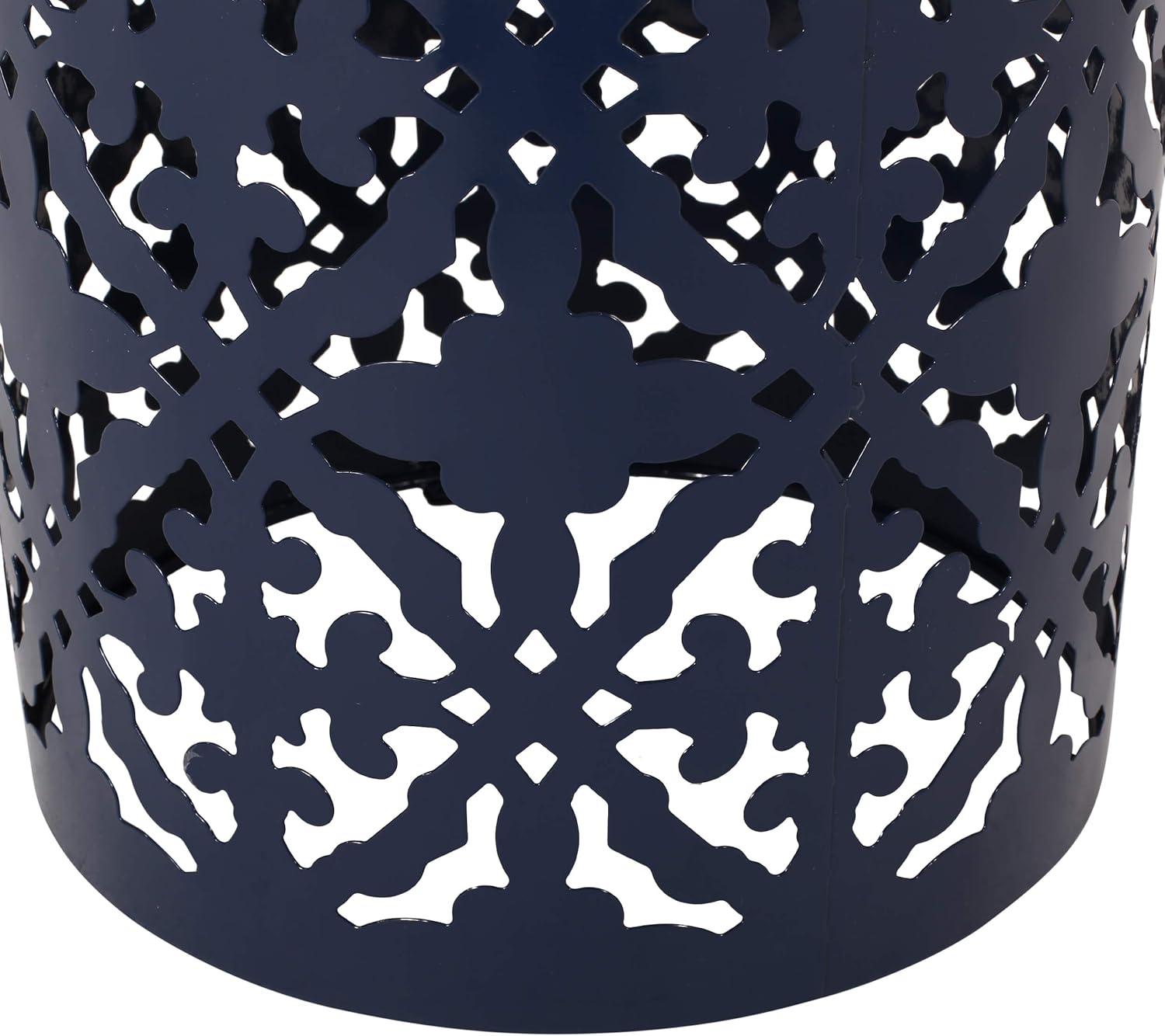 Christopher Knight Home 313061 Laurent Outdoor Lace Cut Side Table with Tile Top, Dark Blue : Garden & Outdoor