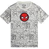 Marvel Spider-Man Boys Shirts - The Amazing Spiderman Cotton Blend Crewneck Short Sleeve Graphic Tees for Boys (Size: 10-16)