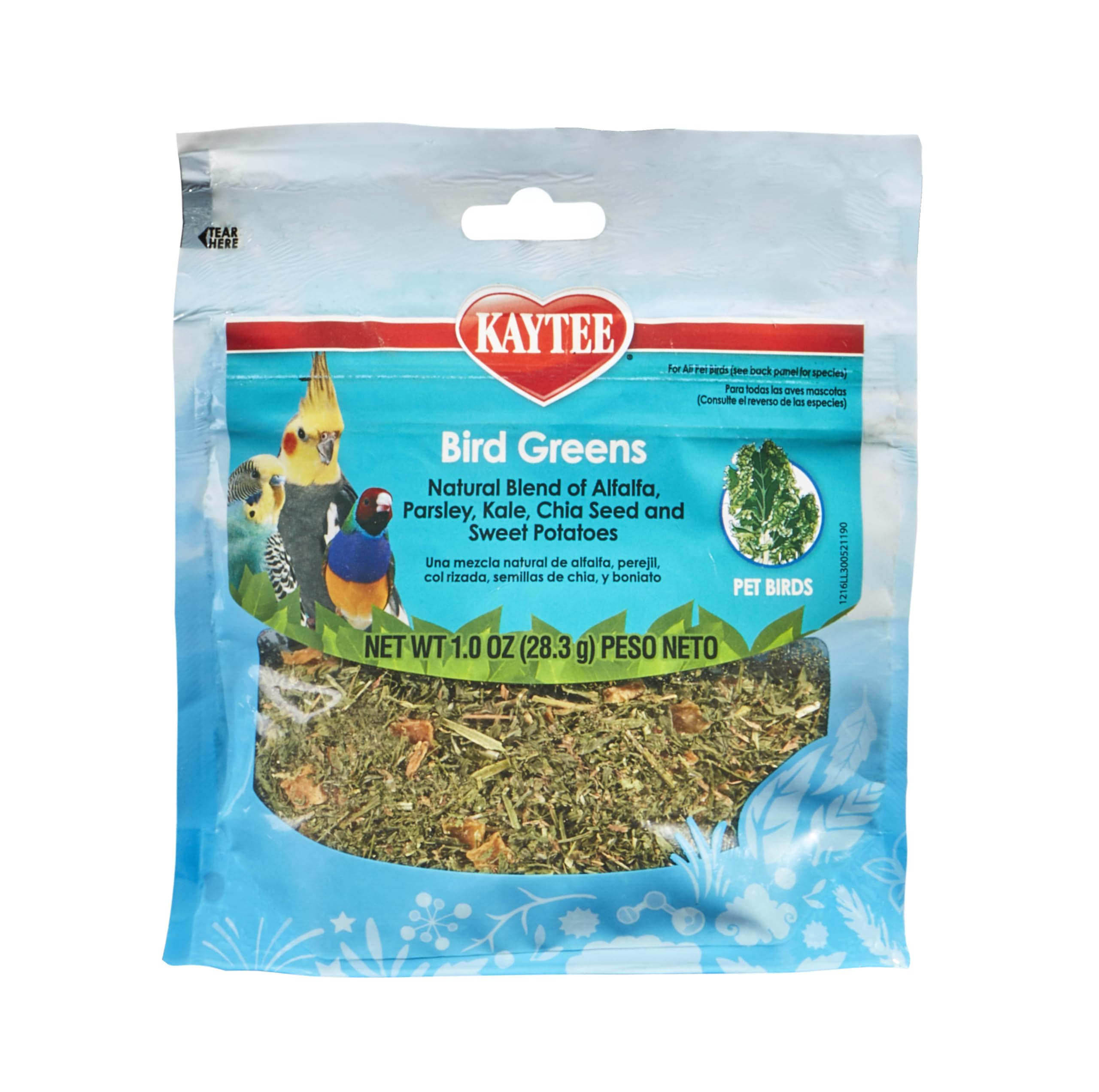KAYTEE PRODUCTS"C 529082 All Birds Chia/Sweet Pota Foraging Treat Bird Greens, 1 oz
