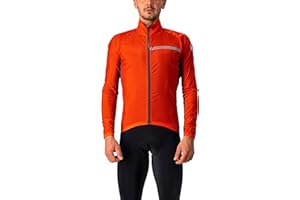 CASTELLI Men's Squadra Stretch Jacket, Windproof Zip Up Shell with High Collar for Road and Gravel Biking I Cycling