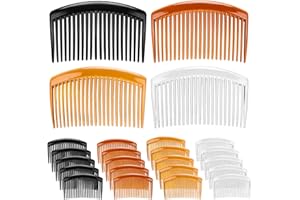 BTYMS 24 Pcs Plastic Hair Side Combs French Twist Comb with 23 Teeth Fine Hair Clips Decorative Hair Combs for Women
